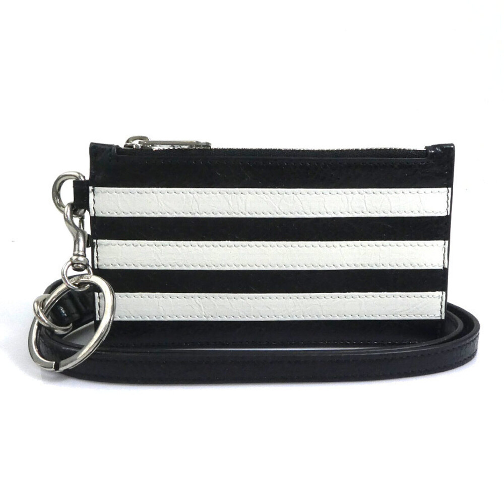 Balenciaga wallet/coin purse, adidas collaboration, leather, black/white, men...